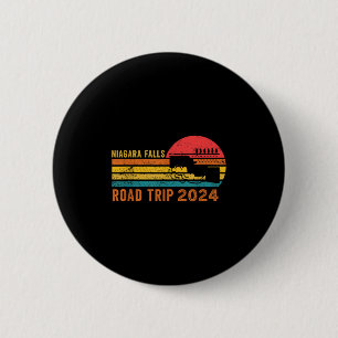Niagara Falls Road Trip 2024 Summer Vacation Retro 2 Inch Round Button