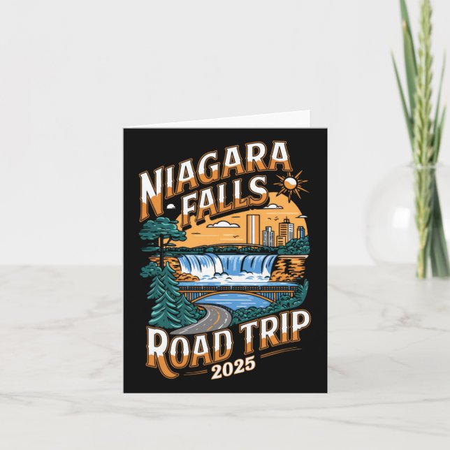 Niagara Falls Road Trip 2025 - Summer Vacation  Card (Front)