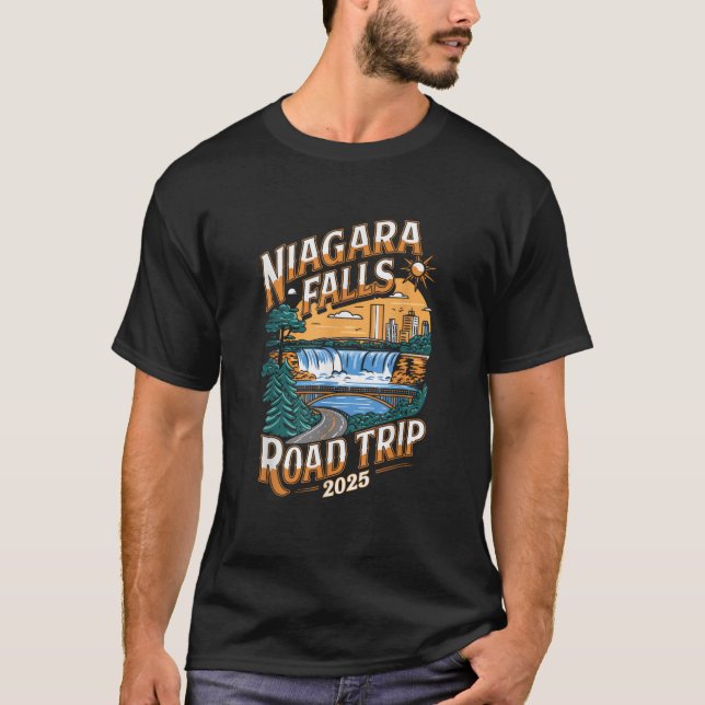 Niagara Falls Road Trip 2025 Summer Vacation T-Shirt (Front)