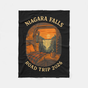 Niagara falls road trip 2026 summer vacation fleece blanket