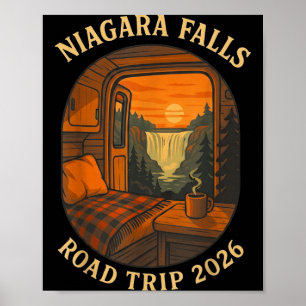 Niagara falls road trip 2026 summer vacation poster