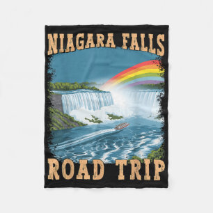 Niagara Falls Road Trip Souvenir Summer Vacation N Fleece Blanket