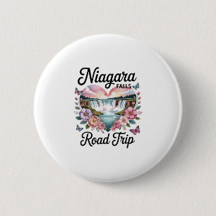 Niagara Falls Road Trip Summer Vacation Souvenir W 2 Inch Round Button