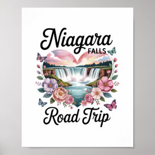 Niagara Falls Road Trip Summer Vacation Souvenir W Poster