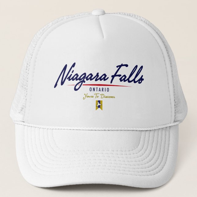 Niagara Falls Script Trucker Hat (Front)