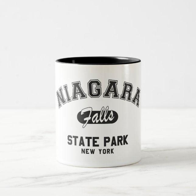 Niagara Falls State Park, New York Two-Tone Coffee Mug (Center)