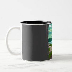 Niagara Falls State Park Travel Poster  Two-Tone Coffee Mug