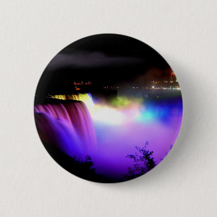 Niagara-Falls-under-floodlights-at-night 2 Inch Round Button