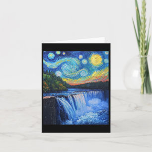 Niagara Falls - Van Gogh Style - Starry Night Card