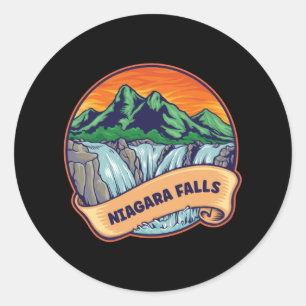 Niagara Falls Waterfall Adventure Classic Round Sticker