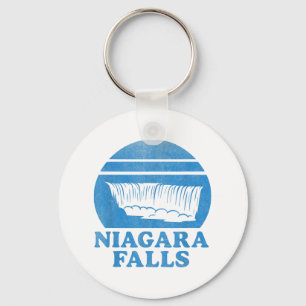Niagara Falls Waterfall Retro Souvenir Tourist Gif Keychain