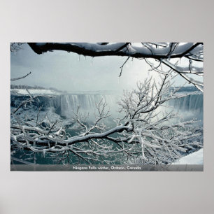 Niagara Falls winter, Ontario, Canada Poster