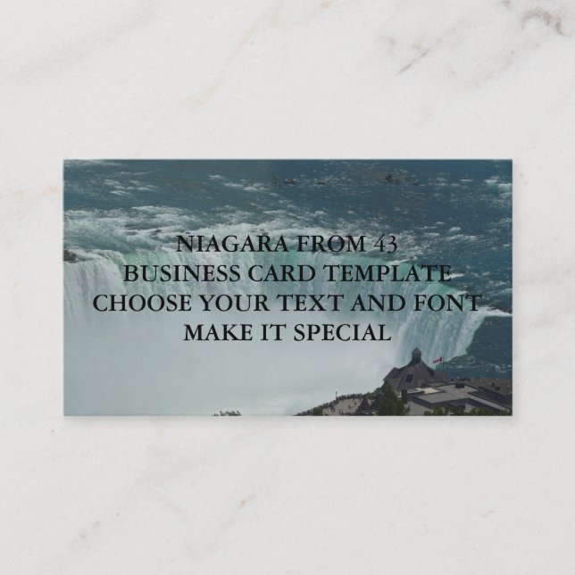 NIAGARA TOMBE LE MODÈLE DE CARTE D'AFFAIRES (Devant)