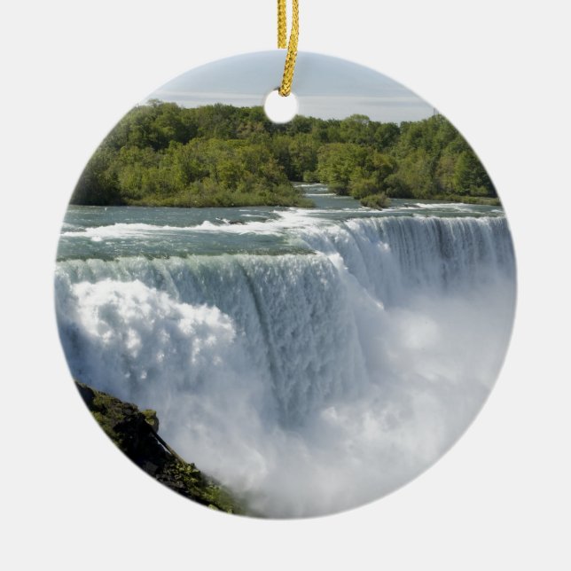 Niagara waterfall ceramic ornament (Front)