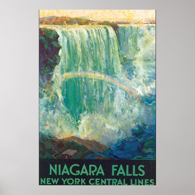 Niagra Falls Vintage Travel Poster Artwork (Front)