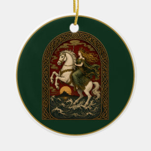 Niamh of the Golden Hair Ceramic Ornament