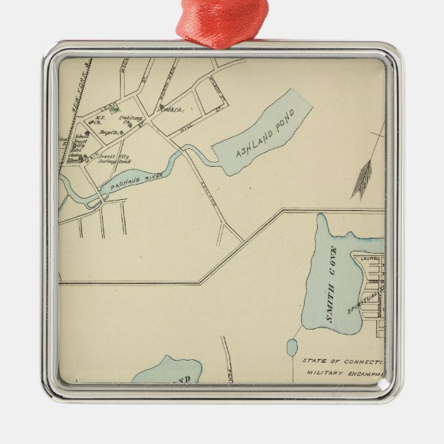 Niantic, Jewett City Metal Ornament (Front)