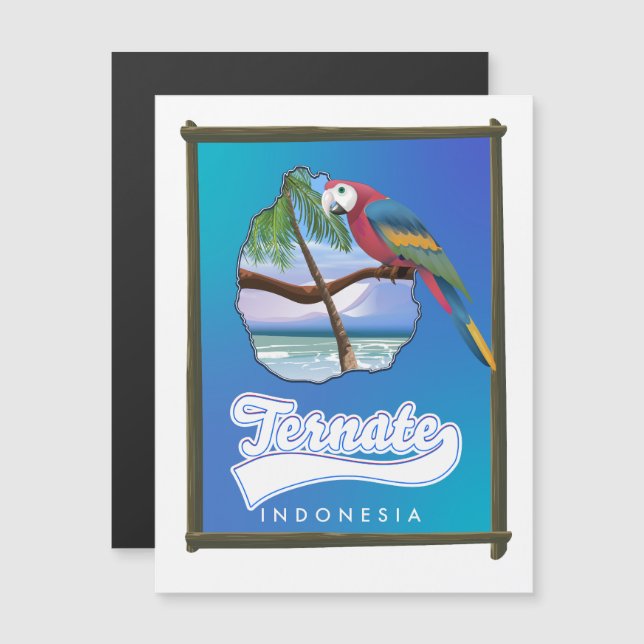 Nias Island Indonesia travel map  (Front/Back)