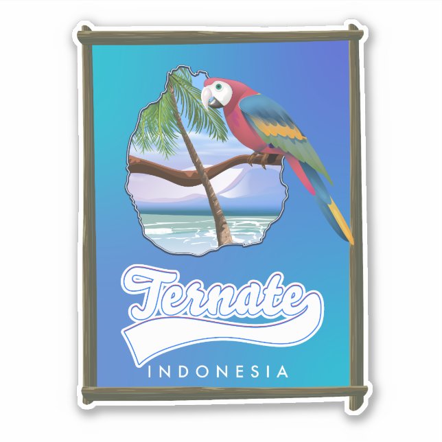 Nias Island Indonesia travel map  (Front)