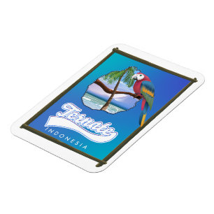 Nias Island Indonesia travel map Magnet