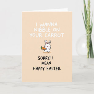Nibble Carrot Happy Easter Card