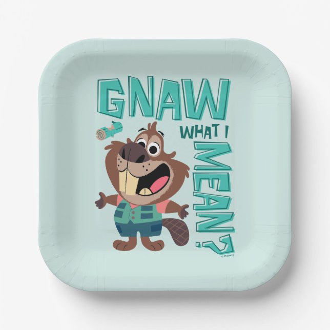 Nibbles Maplestick - Gnaw What I Mean? Paper Plate (Front)