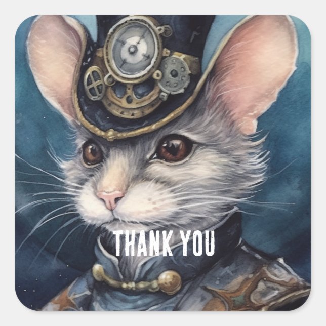 Nibbleton steampunk square sticker (Front)