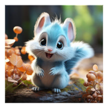 Nibbly - the blue squirrel