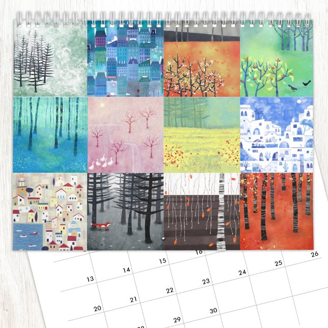 Nic Squirrell Landscape Paintings Calendar (Landscape art paintings calendar with original art by Nic Squirrell)