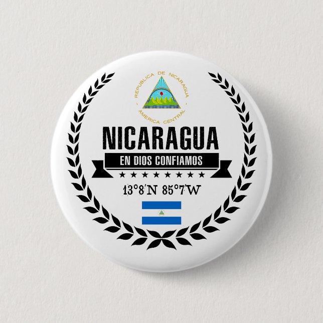 Nicaragua 2 Inch Round Button (Front)