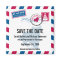 Nicaragua Air Mail Wedding Save the Date