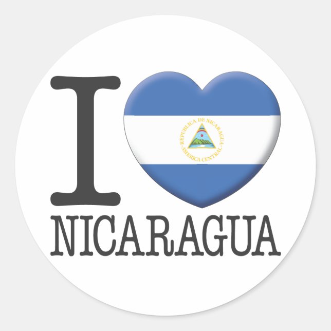 Nicaragua Classic Round Sticker (Front)