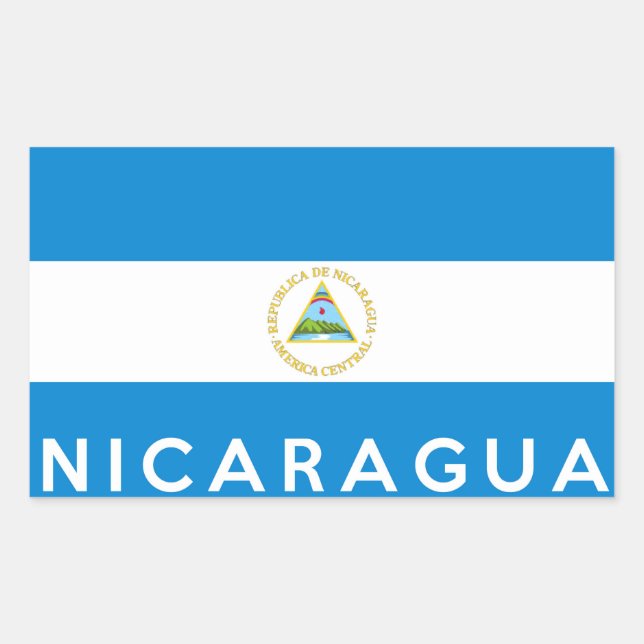 nicaragua country flag symbol name text sticker (Front)