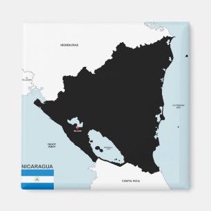 nicaragua country political map flag magnet