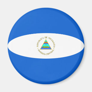 Nicaragua Fisheye Flag Magnet