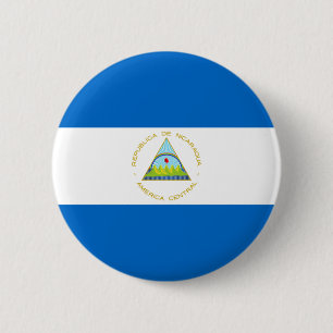 Nicaragua Flag 2 Inch Round Button