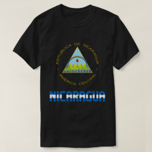 Nicaragua Flag and Coat Of Arms Patriotic T-Shirt