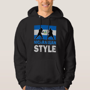 Nicaragua Flag Boxing Club Vintage Hoodie