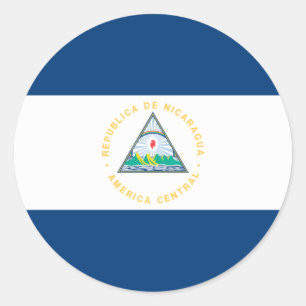 Nicaragua Flag Classic Round Sticker