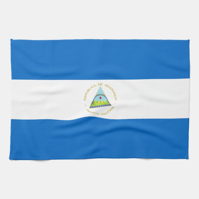Nicaragua flag kitchen towel (Horizontal)