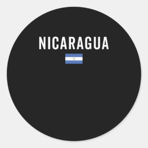 Nicaragua Flag - Patriotic Flag Classic Round Sticker