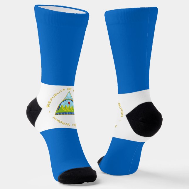 Nicaragua Flag Socks (Angled)