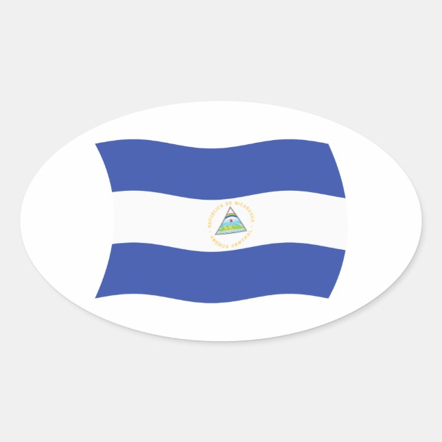 Nicaragua Flag Sticker (Front)