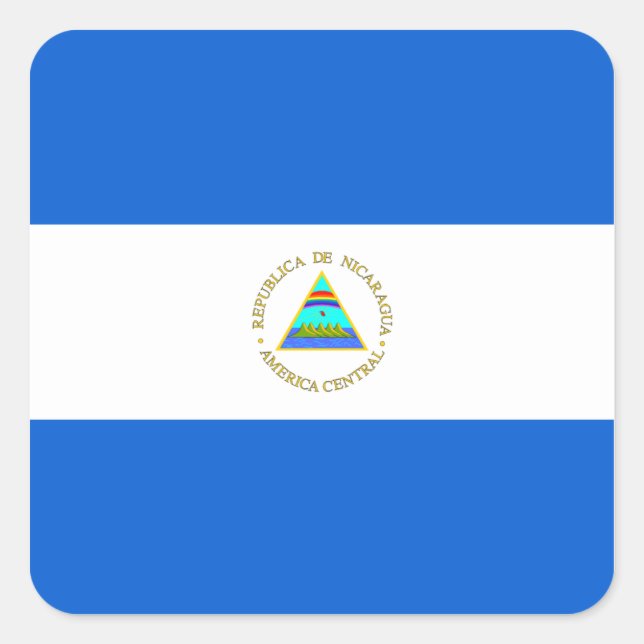 Nicaragua Flag Sticker (Front)