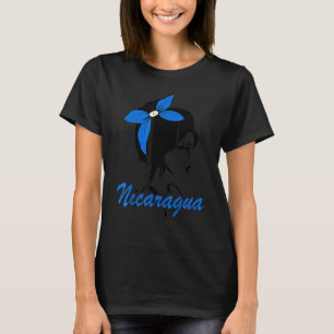 Nicaragua Girl Nicaraguan Mujer Nicaragueña flag 1 T-Shirt