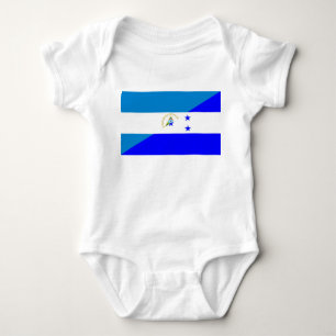 nicaragua honduras flag country half flag symbol baby bodysuit