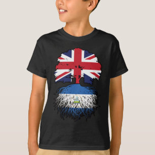 Nicaragua Nicaraguan British UK Tree Roots Flag T-Shirt