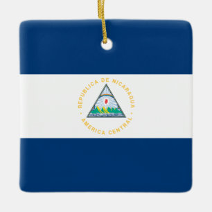 Nicaragua (Nicaraguan) Flag  Ceramic Ornament