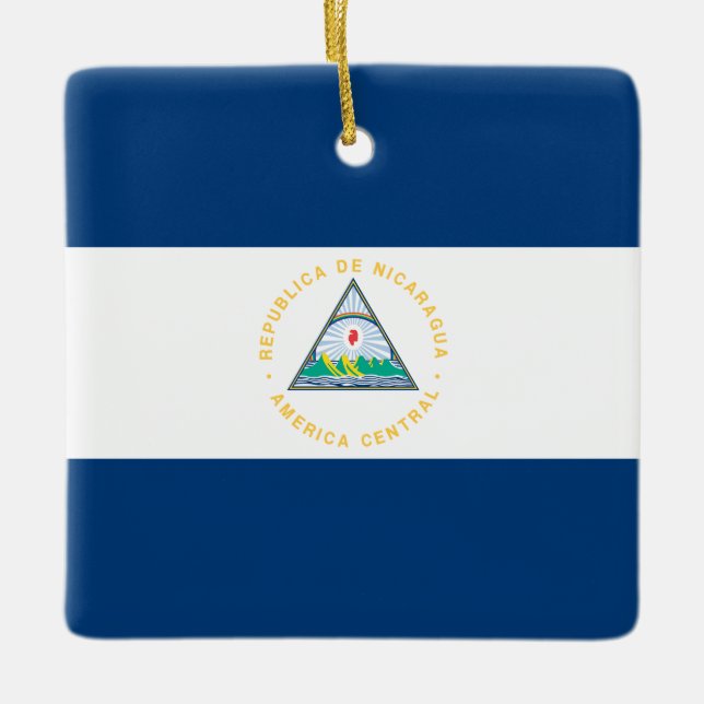 Nicaragua (Nicaraguan) Flag  Ceramic Ornament (Front)