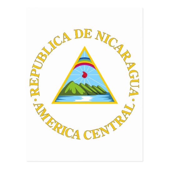 Nicaragua Official Coat Of Arms Heraldry Symbol Postcard | Zazzle.ca